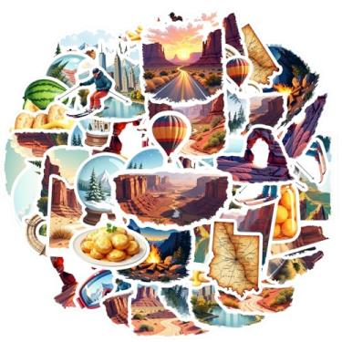 Imagem de 35 peças adesivos de paisagem de natureza, viagem, aventura, brinquedos, decalques de paisagem, adesivos de viagem realistas para notebook, bagagem, celular, copo, guitarra, laptop, capacete, skate