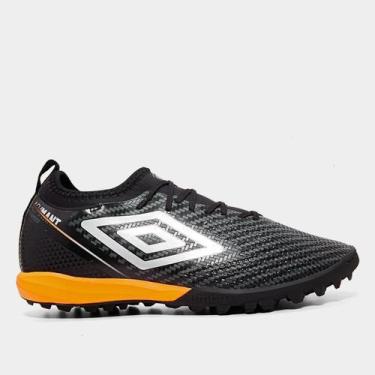 Imagem de Chuteira Society Umbro Adamant Top Speed Club Unissex, Preto, Prata, 3