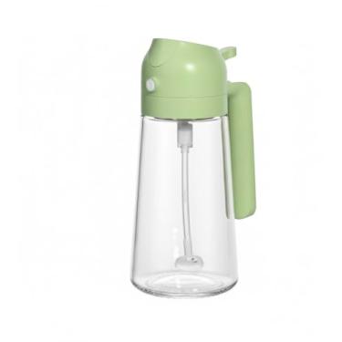 Imagem de Galheteiro Spray 2 em 1 de Vidro 470ml – Dosador para Azeite, Óleo e Vinagre com Pulverizador, Tampa Antigota e Alça Ergonômica