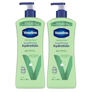 Imagem de Vaseline Loção Intensive Care 590 ml Aloe Soothe Pump (seco) (600 ml) (pacote com 2)
