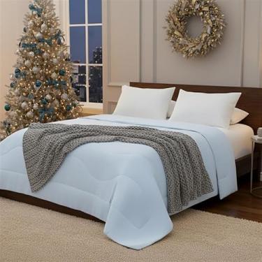 Imagem de Regency Heights Edredom refrescante tamanho king, cobertor refrescante de verão para suores noturnos, Q-Max>0,4, respirável, macio e leve para todas as estações, lavável na máquina, azul gelo