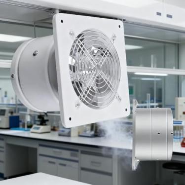 Imagem de HYZHANHONG Ventilador à prova de explosão de 60 W - Extrator de ventilação industrial para cabine de pintura, exaustor de vapores de tinta, ventilador axial de 8 polegadas