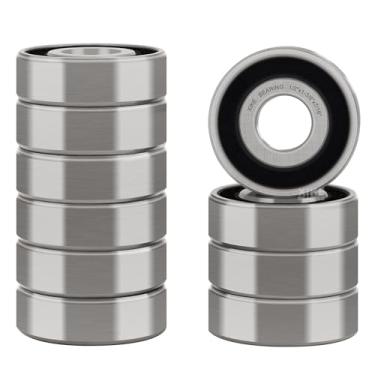 Imagem de XIKE 10 Peças De Rolamentos 1621-2Rs De 1/2" X1-3/8 X7/16, Vedações De Borracha Duplas E Rolamentos De Esferas De Sulco Profundo Pré-Lubrificados.