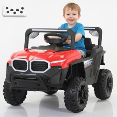 Imagem de Mini Carro Elétrico Infantil 12V Até 30Kg Baby Style Carrinho Veículo Baterial Recarregável com Controle Remoto MP3 Luz e Som LED Segurança e Diversão para Crianças de 3 Anos+ (Vermelho)