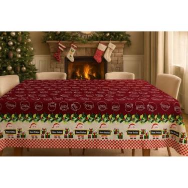 Imagem de Toalha de Mesa Natalina Oxford | 4 Tamanhos 1,40m a 3,20m | Para 4 a 10 Lugares(Papai Noel,2,70x1,40)