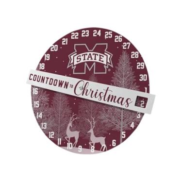 Imagem de Pegasus Sports NCAA Decoração de parede de contagem regressiva para Natal - 30,5 cm, cores do time (Estado do Mississippi)