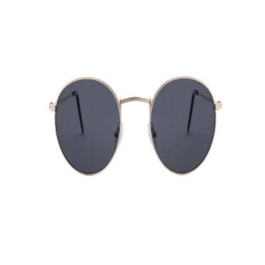 Imagem de Óculos De Sol Uva Redondo Round Dourando Com Preto - Palas Eyewear