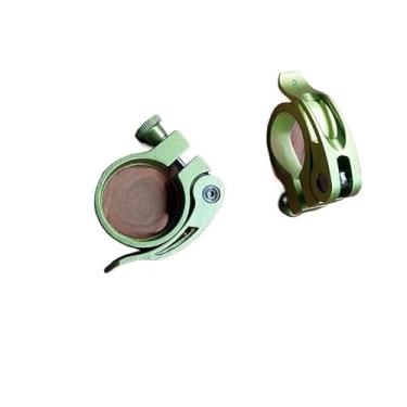 Imagem de 1 par de grampos de assento de bicicleta de montanha braçadeira de tubo de liberação rápida acessórios de tubo de assento de bicicleta de liga de alumínio (verde, 34,9 mm-1 par)