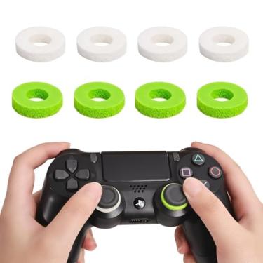 Imagem de Tandoler 8 Pack Handle Joystick Enhanced Buffer Ring for Playstation 5 Accessories, Gaming Accessories, for PS4,for PS5, for Xbox One, for Xbox Elite，Precision Rings for PS5(White/Green)
