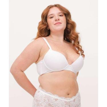 Imagem de Sutiã Plus Size Com Base E Com Bojo Marisa-30029, Branco, 50