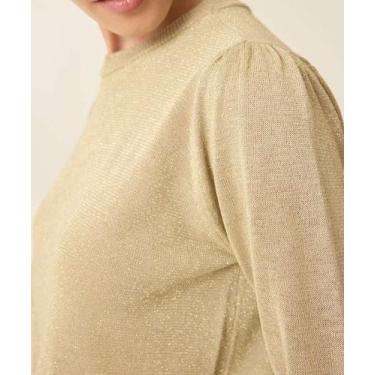 Imagem de Suéter Feminino Brilho Manga Bufante Marisa-73068, Verde claro, P