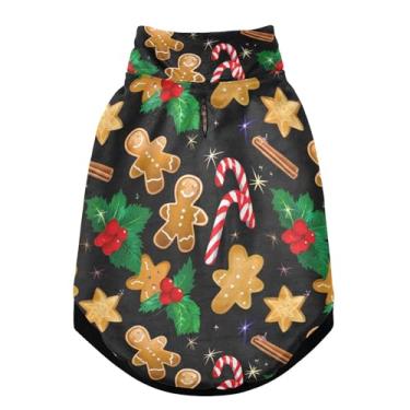 Imagem de SEHANY Casaco de Natal de gengibre para cães pequenos, superquente à prova de vento, jaqueta de inverno macia e aconchegante para animais de estimação para clima frio na neve com coleira para animais