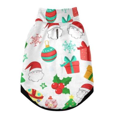 Imagem de SEHANY Casaco de Natal para cães pequenos, super quente à prova de vento, jaqueta de inverno macia e aconchegante para animais de estimação para clima frio na neve com coleira para animais de