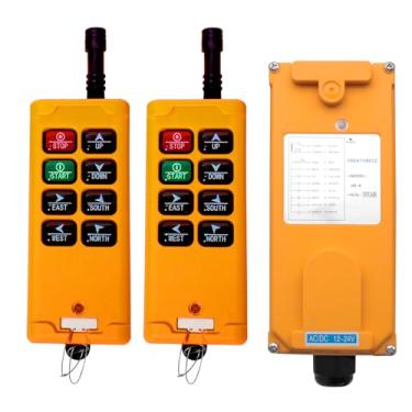 Imagem de CREATORELE Interruptor de controle remoto de 8 teclas de nível industrial 12C Kit remoto sem fio para caminhão basculante grua elevador portão de alimentação e guindastes aéreos (2 transmissores +