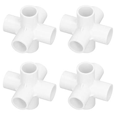 Imagem de FTVOGUE 10 PCS Acessórios para Tubos de 6 Vias Conector Em T de PVC Conector de Canto de Cotovelo para Estruturas de Suporte de Jardim de Prateleira de PVC DIY, Acessórios para Tubos Com Diâmetro