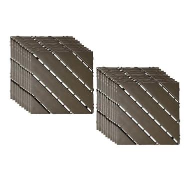 Imagem de Azulejos de deck interligados de plástico, lençóis de pátio com design de drenagem eficiente para banheiro cozinha piscina varanda varanda jardim 12 estilo F 20 peças