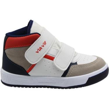 Imagem de Tênis Cano Alto Menino Via Vip Streetwear Infantil, 23, Branco