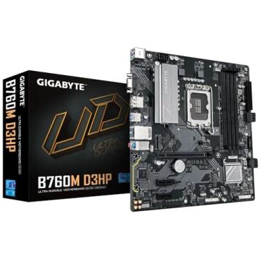 Imagem de GIGABYTE Placa-mãe B760M D3HP - CPU Intel Core 14ª geração, 4+1+1 fases VRM, até 5600MHz DDR5, 2xPCIe 4.0 M.2, GbE LAN, USB 3.2 Gen 1