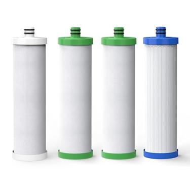 Imagem de Waterdrop Substituição do filtro de água sob a pia para TST-UF, 2 PP + 1 ultra filtragem + 1 filtro de água de carbono