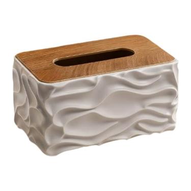 Imagem de MotiveTech Porta-lenços de papel com capa, dispensador de papel higiênico, porta-lenços para de banheiro, casa, Cinza