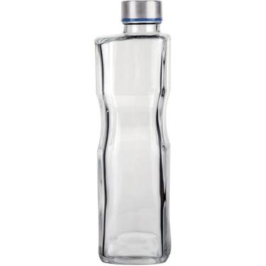 Imagem de Garrafa Quadrada Vidro Água Suco 1100ml Geladeira Livre