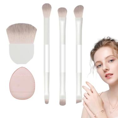 Imagem de Conjunto De Pincéis De Maquiagem | Ferramentas De 8 Peças Para Mistura E Detalhamento De Maquiagem - Conjunto De Pincéis De,Para Mulheres E Meninas Sombras Iluminador Blush Corretivo Viagem