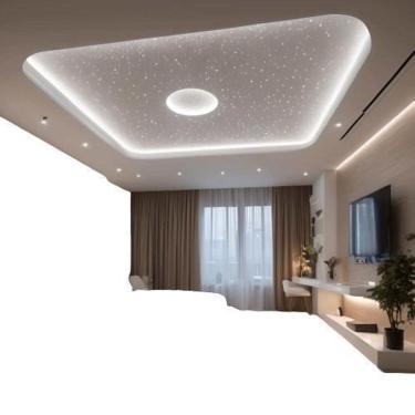 Imagem de Kit Atmosfera 300 Fibra Ótica Branco Estrelado Quarto