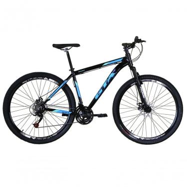 Imagem de Bicicleta Aro 29 Gta Start Alumínio 27v K7 Freio A Disco Garfo Suspensão Mountain Bike preto-Azul Tam: 15