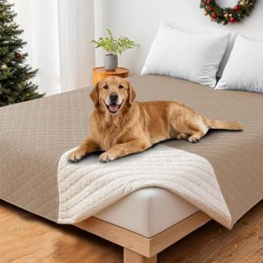 Imagem de CYCMACO Capas de sofá impermeáveis para animais de estimação, capa de cama de cachorro impermeável, cobertores macios antiderrapantes para cães, lavável, cobertor para cães grandes e gatos (203 x 203
