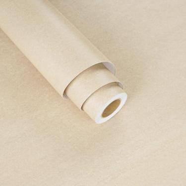 Imagem de Wallderful Papel de contato de mármore creme para bancadas papel de parede de mármore bege removível amigável para locatários descasque e cole bancadas papel de bancada de vinil natural para cozinha