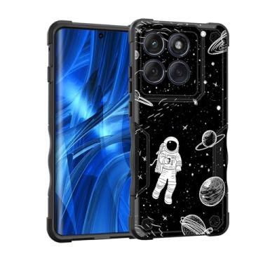 Imagem de EFGWSDER Capa para Moto Edge 2025, [camada dupla] [proteção contra quedas de grau militar de 3,5 m] Capa resistente à prova de choque para Motorola Moto Edge 2025 de 6,7 polegadas, planeta astronauta