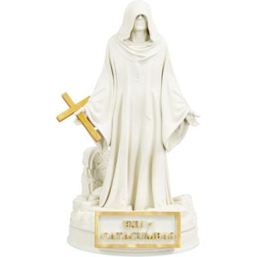 Imagem de Estátua Exu 7 Catacumbas Imagem Umbanda Candomblé (Cor Mármore Dourado)