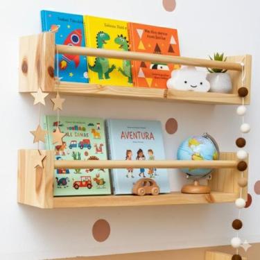 Imagem de Prateleira Decorativa de Madeira Porta Livros Dulce Slim - Matarazzo D