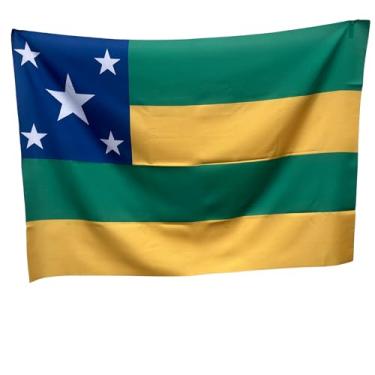 Imagem de Bandeira Decorativa de Sergipe, Uso Interno/Externo, Oxford Premium, 150x100cm, Sublimação em Alta Definição, Corte a Laser