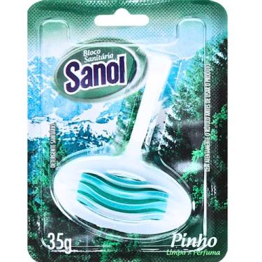Imagem de Sanol Bloco Sanitário Com Aparelho Para Vaso Sanitário Pinho 35 G Verde
