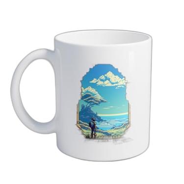 Imagem de Caneca Xícara de Café Porcelana 300ml Com Desenho De Cachorro E Flores