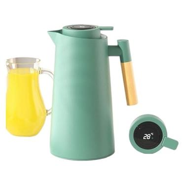 Imagem de Garrafa Térmica 1 Litro Com Termômetro Led Para Chás/Café Design Moderno