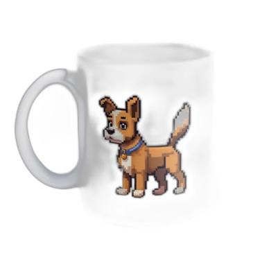 Imagem de Caneca Xícara de Café Porcelana 300ml Com Desenho De Cachorro Animado