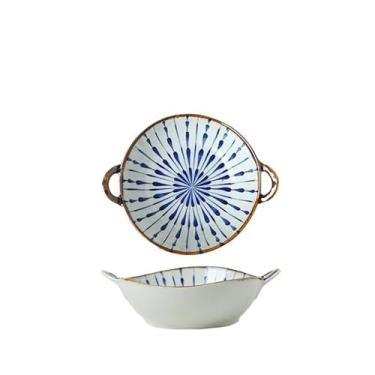 Imagem de Tigelas de sopa resistentes de 700 ml com alças seguras para forno, tigelas de sopa de cebola francesa, tigelas de macarrão profundas resistentes ao calor, utensílios de jantar para família