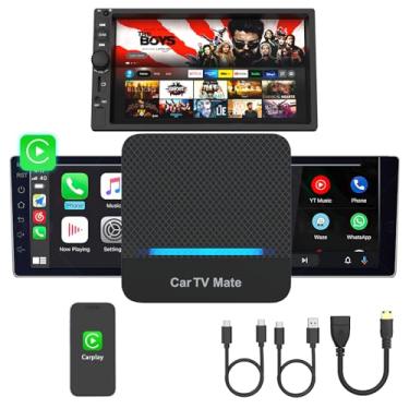 Imagem de MTAKYA Car TV Mate Pro com adaptador CarPlay sem fio, adaptador multimídia HDMI atualizado para conversor de TV Stick, consoles de jogos/set-top box/lançadores de tela, suporte Magic Box com fio