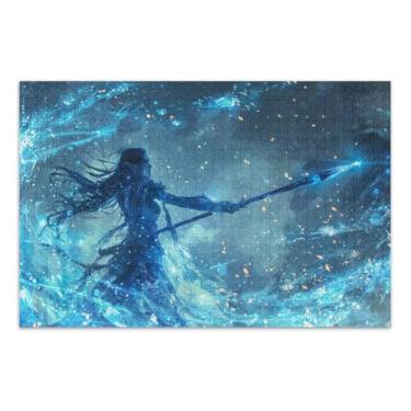 Imagem de Guerreiro feminino com lança quebra-cabeças de 500 peças para adultos, quebra-cabeças exclusivos, jogos inteligentes