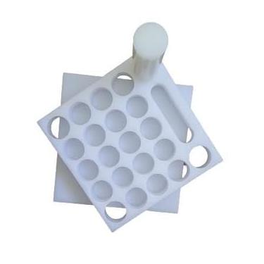 Imagem de Placa Porcionadora 22 Furos De Doces Dosadora Gramas Brigadeiro Confeitaria 10G 13G 15G 18G 21G (22F 21G)