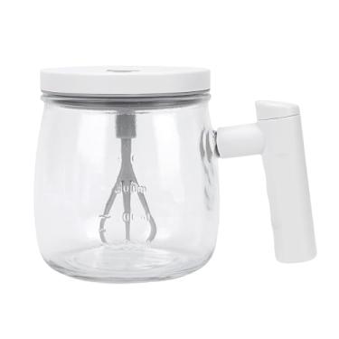 Imagem de GLOGLOW Copo de café Elétrico Caneca de Mistura Elétrica de 400ml, Copo de Vidro de Agitação Automática Recarregável USB Transparente para Artesanato Em pó de Proteína de Leite de café