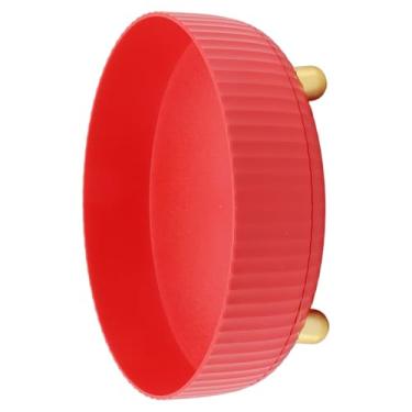 Imagem de GLOGLOW Cremalheira de Armazenamento da Cremalheira da Especiaria, Organizador Plástico Especiaria Dos Pp Com Design Antiderrapante para a Cozinha e a Despensa Nan de Rotação de 360 ​​graus (Vermelho)