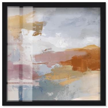 Imagem de Harbor Hues IV Shadowbox Print Sunset Wall Art por Art Remedy, moldura preta, 63 x 63 cm