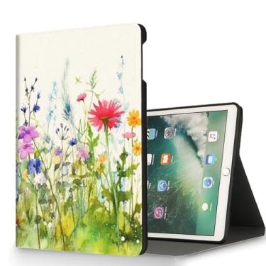 Imagem de RUUHLJLET Capa para tablet Samsung Galaxy Tab A11/Tab A9 de 8,7 polegadas 2025/2023 modelo X133/X135/X110/X115, despertar/hibernar automaticamente, capa protetora com suporte ajustável - flor de