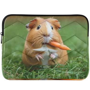 Imagem de Capas fofas para laptop de porquinho da índia comendo cenoura para Macbook Air 13 polegadas, acessórios de computador, laptop, universal, 13-14 polegadas