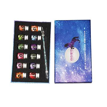 Imagem de Caneta de DIP Vidro e Conjunto Tinta Estilográfica Assinatura Céu Estrelado Cristal para Arte Caligrafia Escrita Desenho Decoração Aniversário