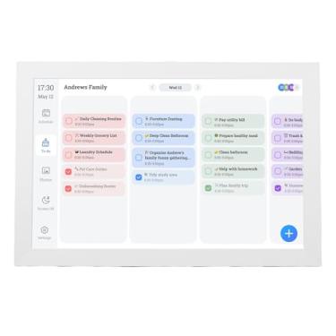 Imagem de Fockety Calendário Digital, Gráfico de Tarefas para Planejador de Parede de 10,1 Polegadas, Porta-retratos Digital, Tela Sensível Ao Toque Full HD, Organizador Familiar Inteligente