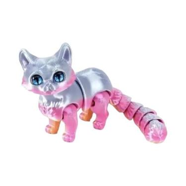Imagem de Brinquedo Antiestresse De Gato Fofo Impresso Em 3D Com Juntas Móveis 6